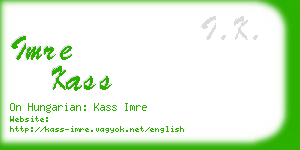 imre kass business card